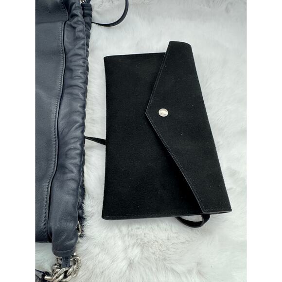 Saint Laurent Paris Nuxx Drawstring Chain Shoulder Bag – Navy - Picture 3 of 9